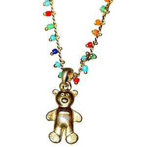 Multi Color Bear Boho Necklace